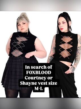 ISO FOXBLOOD COURTNEY OR SHAYNE VEST SIZE M-L